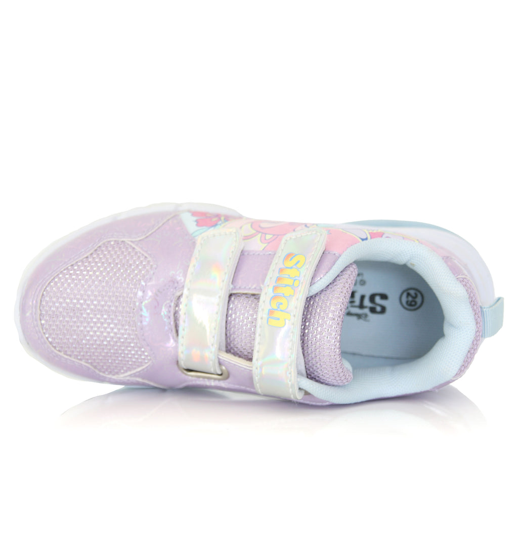 Baskets Stitch Fille Lumineuses Rose Scratch & Confort 24 au 32