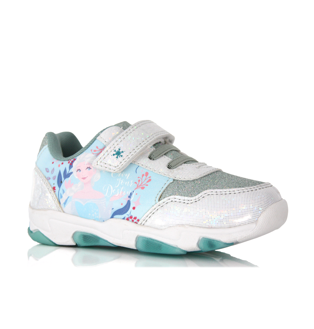 Baskets Fille Reine des Neiges pailletées Elsa Disney Turquoise