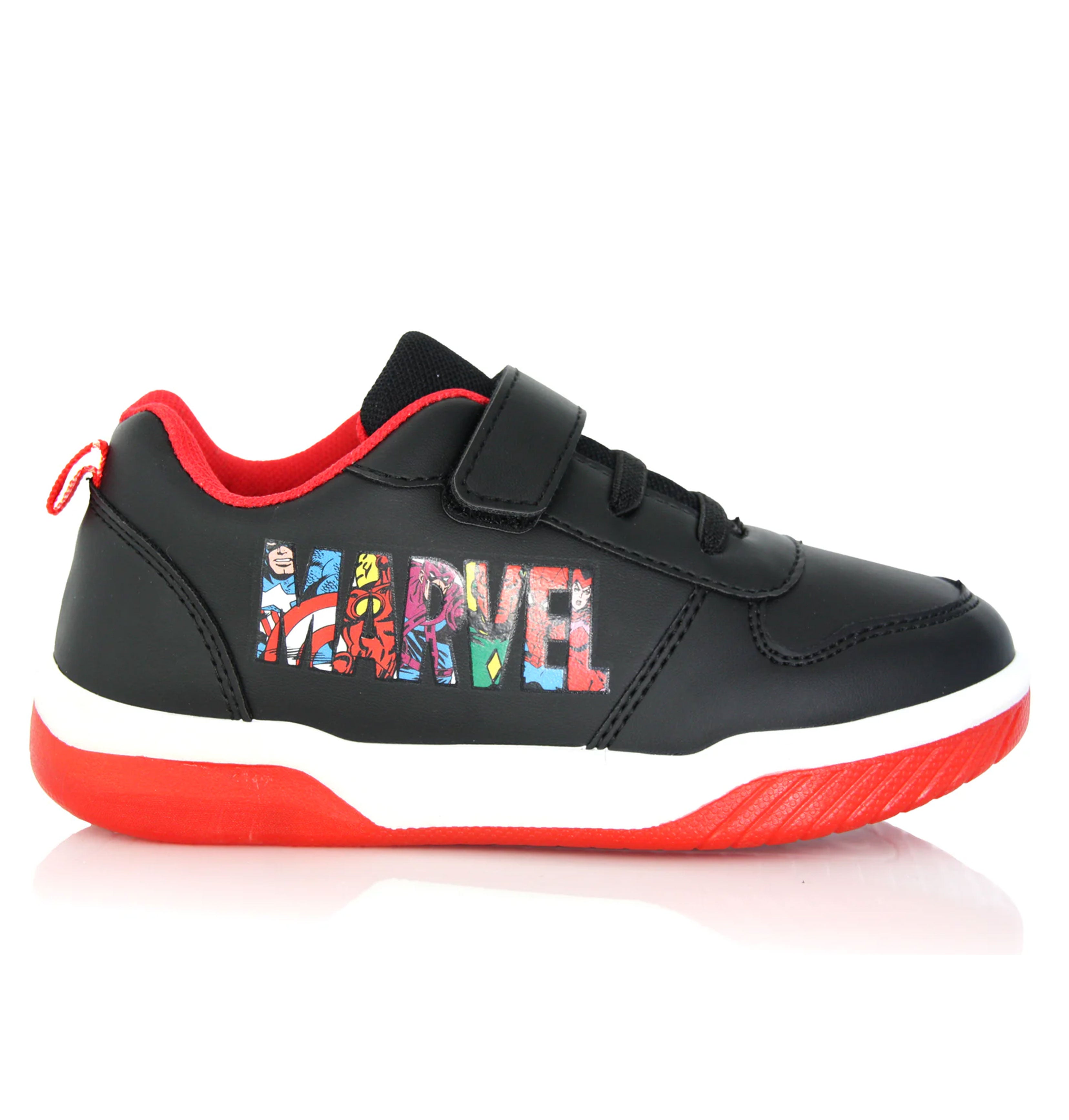 Baskets Enfant Marvel noir et rouge