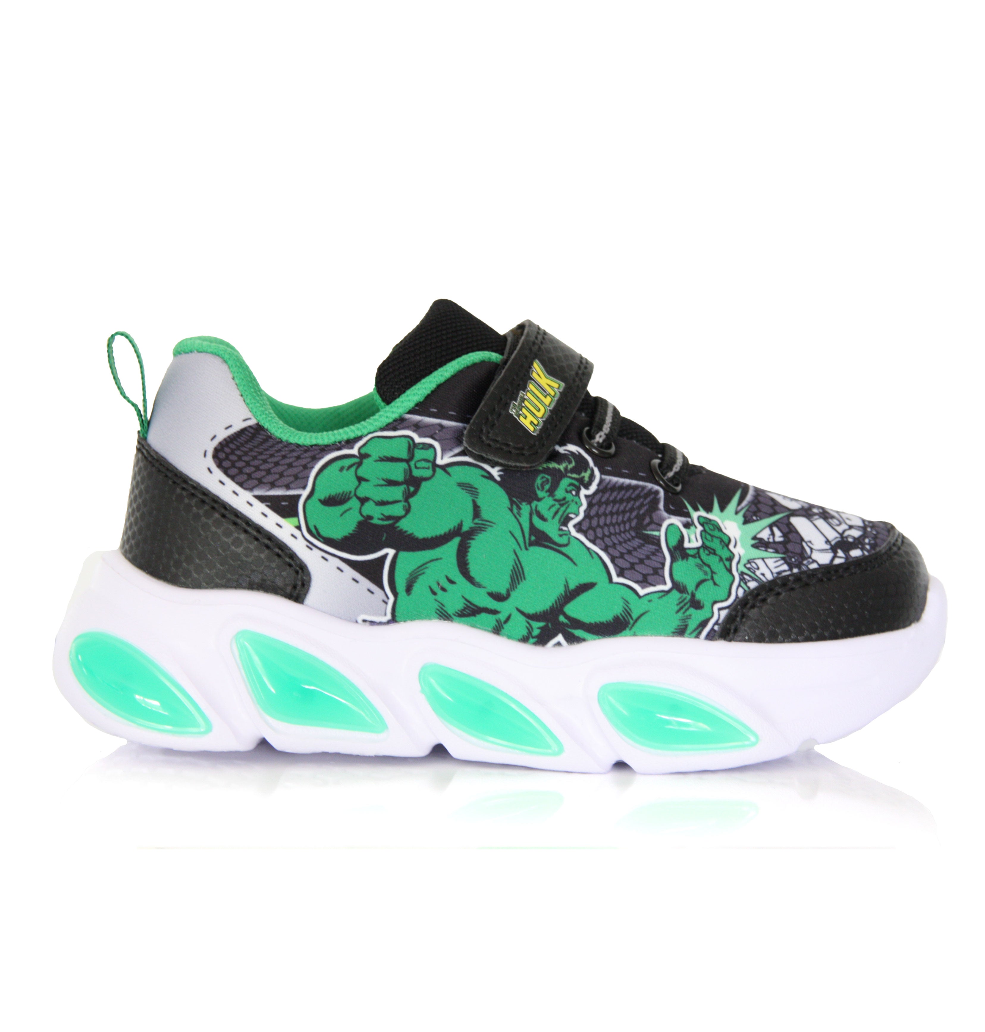 Basket Hulk Marvel Lumineuse Noir et verte