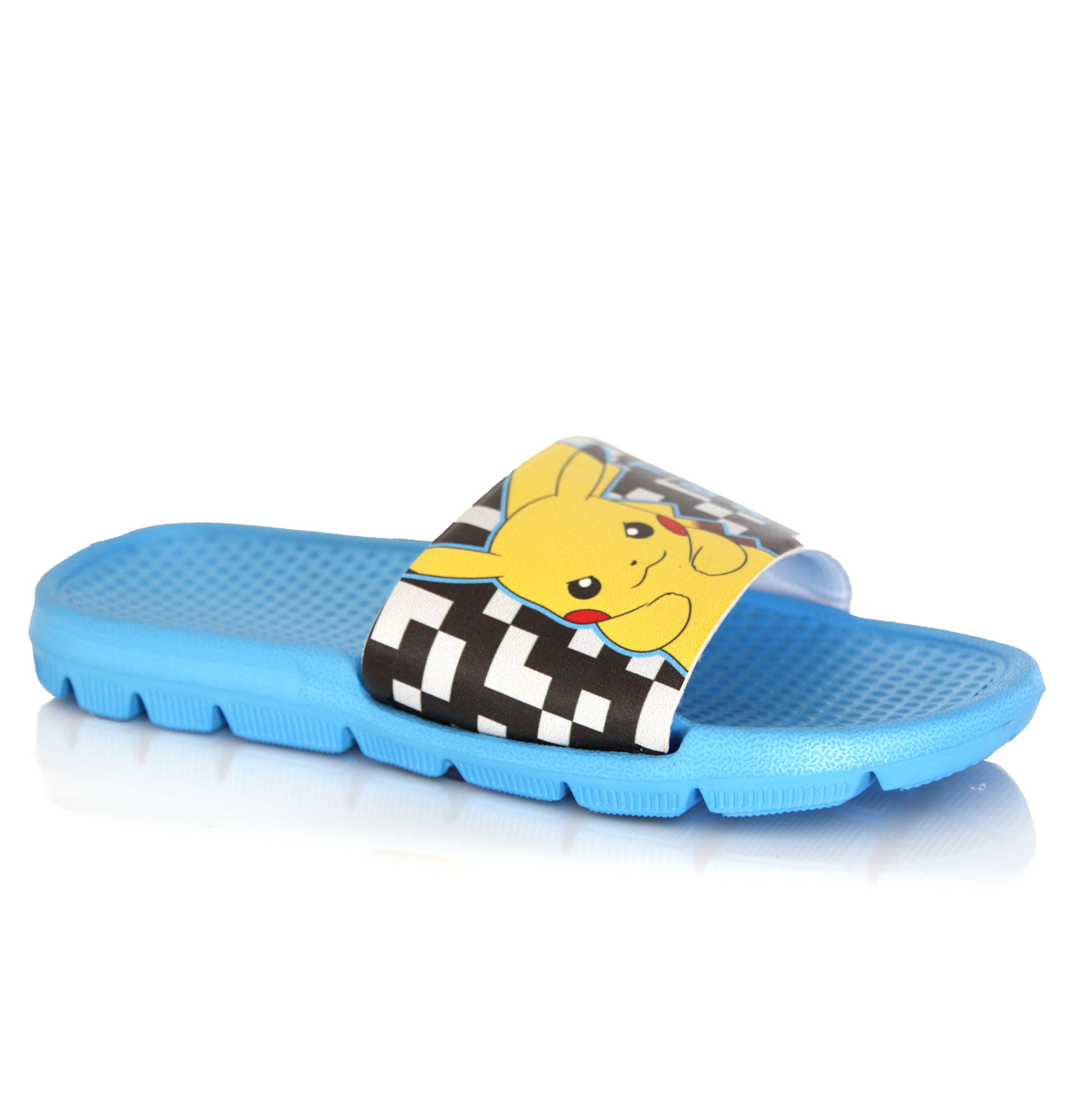Claquettes Pokémon Pikachu Bleues Enfant Piscine 25 au 35