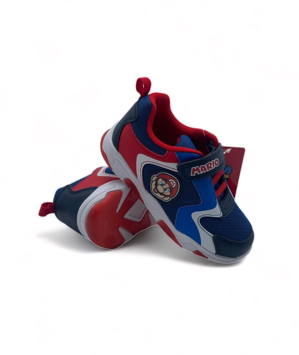 Basket enfant Super Mario rouge et bleue  à scratch - Garçon