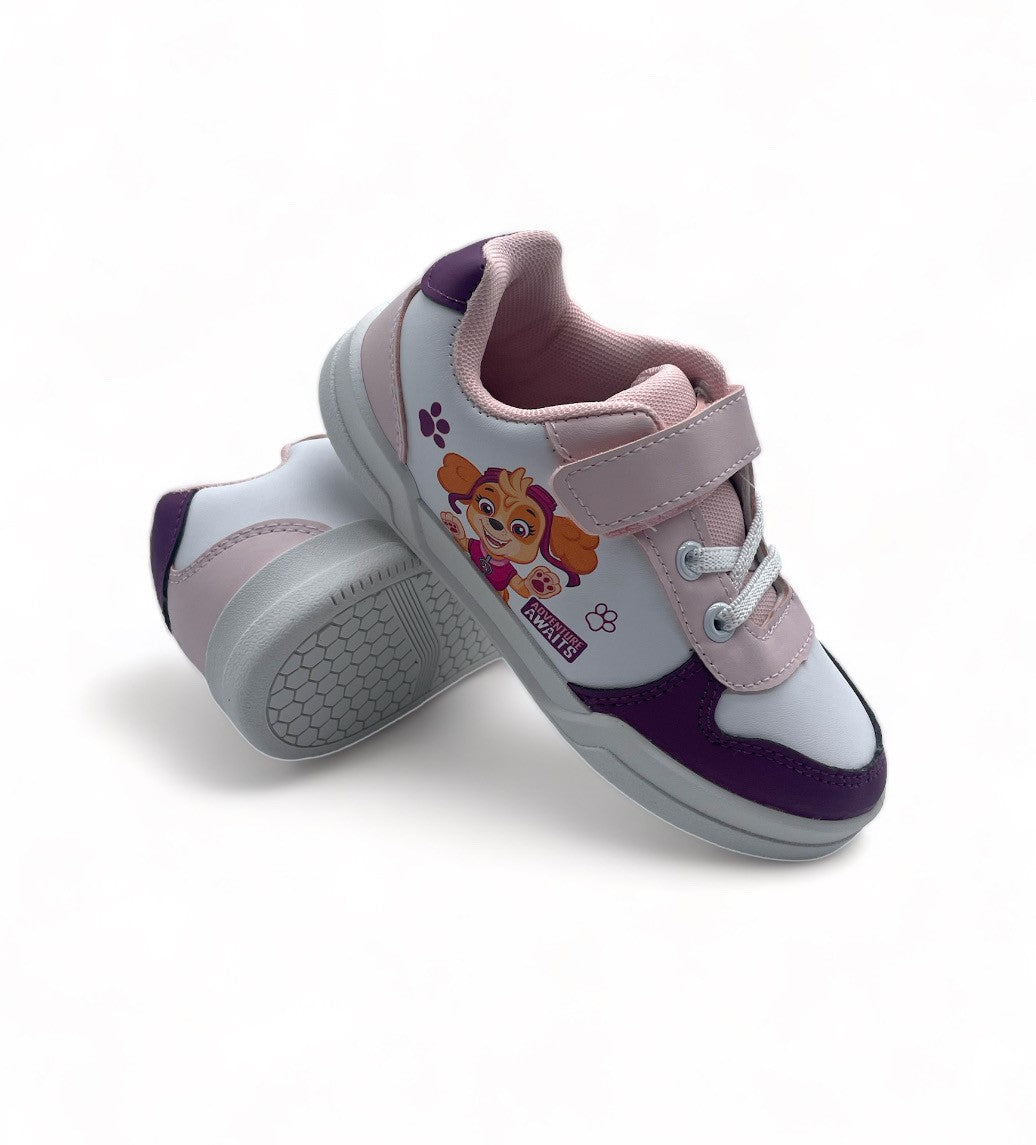 Basket Pat-Patrouille enfant blanche et rose Stella - Fille
