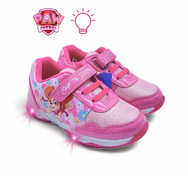 Basket éclairante à scratch rose pour enfant Stella Paw Patrol