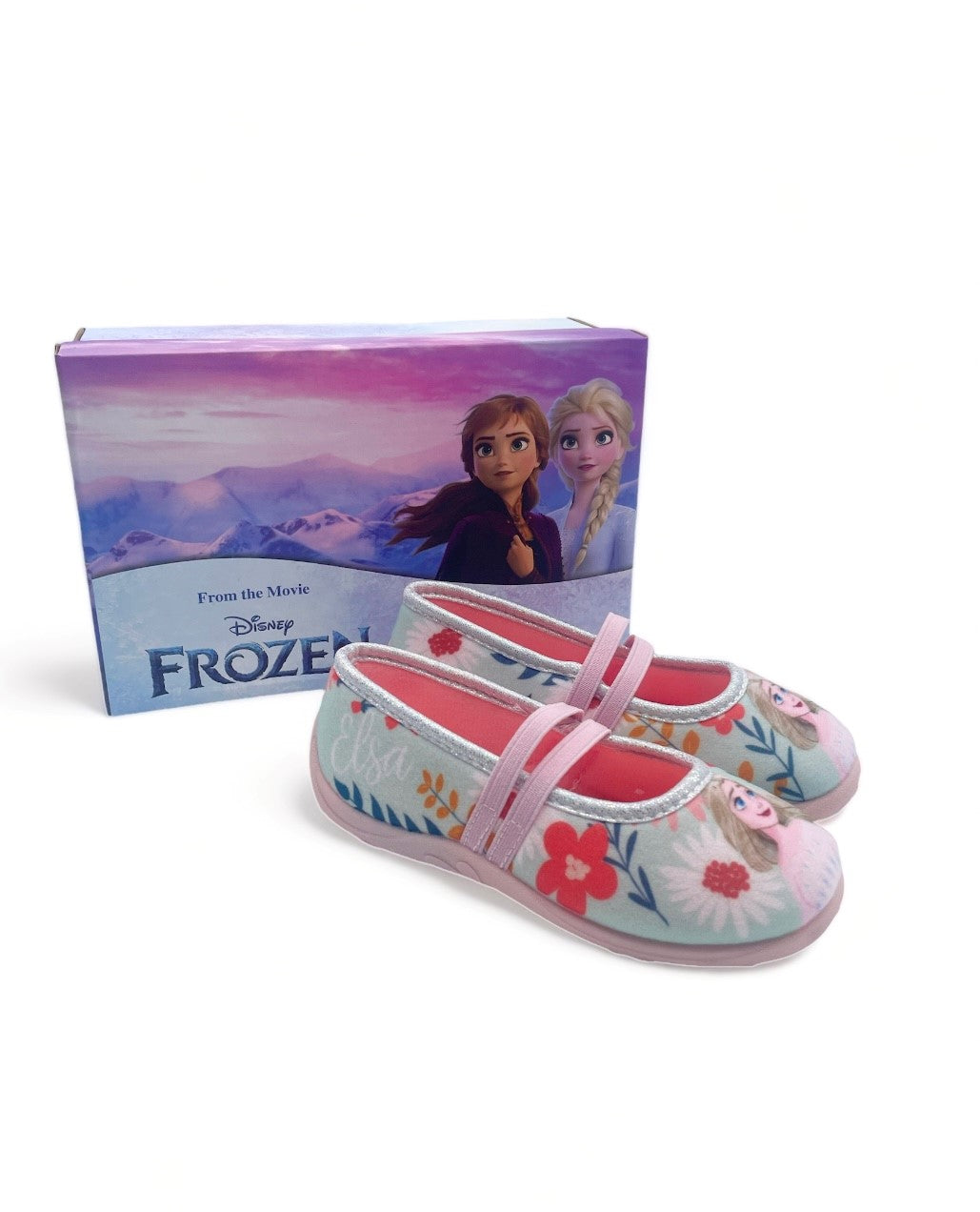 Chaussons enfant type ballerine La Reine Des Neiges rose -Fille
