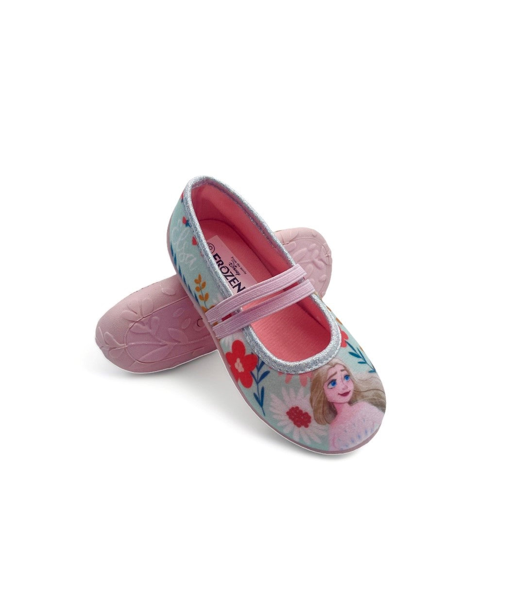 Chaussons enfant type ballerine La Reine Des Neiges rose -Fille