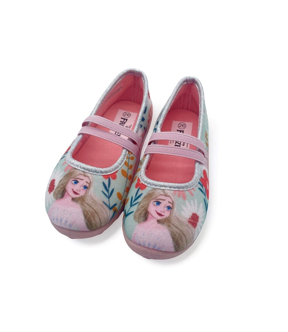 Chaussons enfant type ballerine La Reine Des Neiges rose -Fille