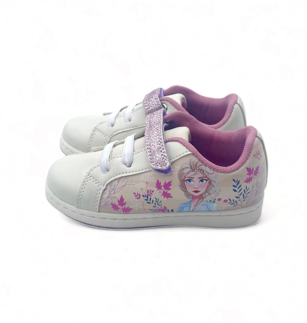 Basket Reine des neiges à scratch pailletées enfant - Fille