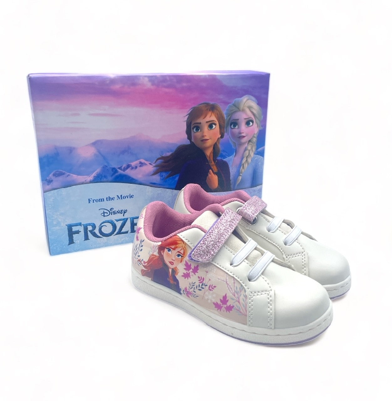 Basket Reine des neiges à scratch pailletées enfant - Fille