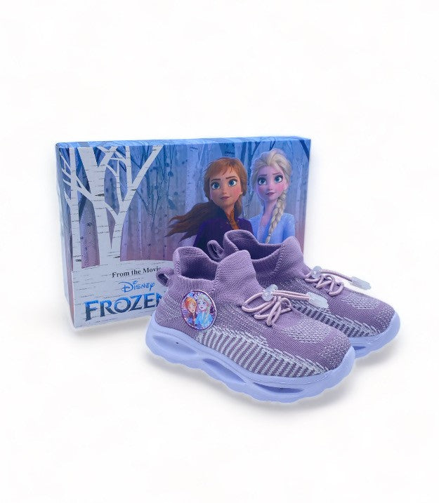 Basket éclairante en textile type chaussette rigide violette la Reine des Neiges pour Enfant