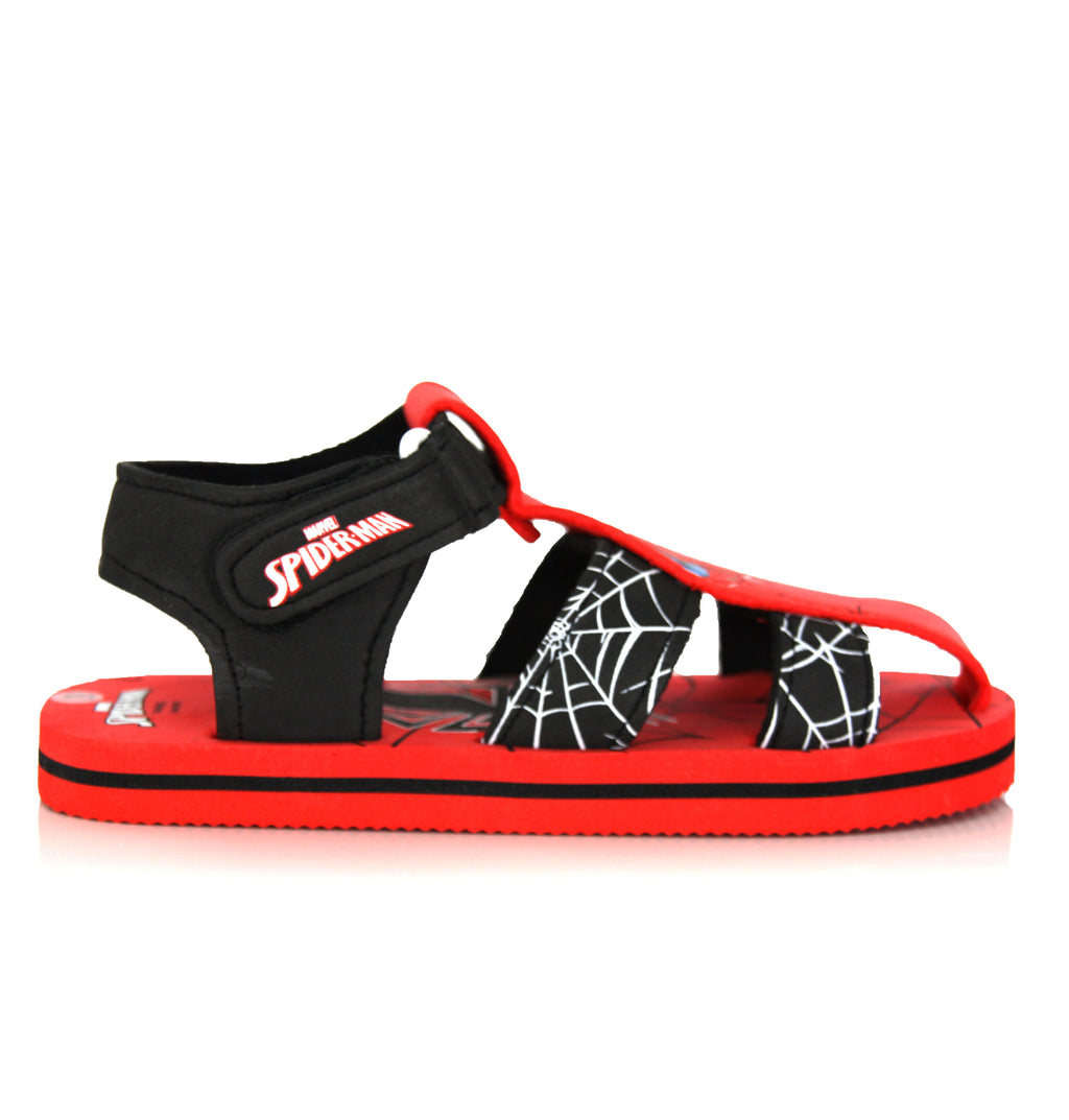 Sandales Spider-Man Rouges et Noires Garçon 25 au 33
