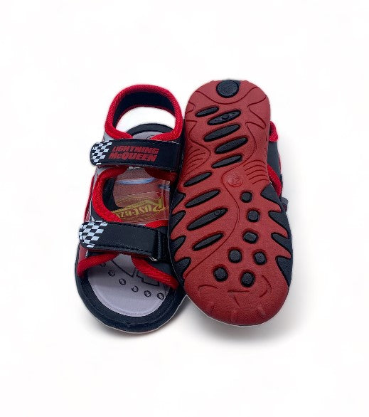 Sandales rouge Cars à scratch Enfant  - Garçon