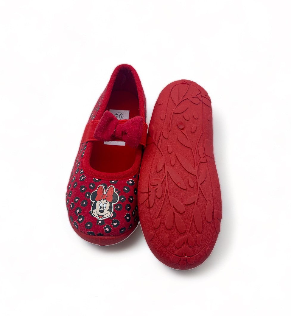 Pantoufles ballerine Minnie Mouse rouge - Fille