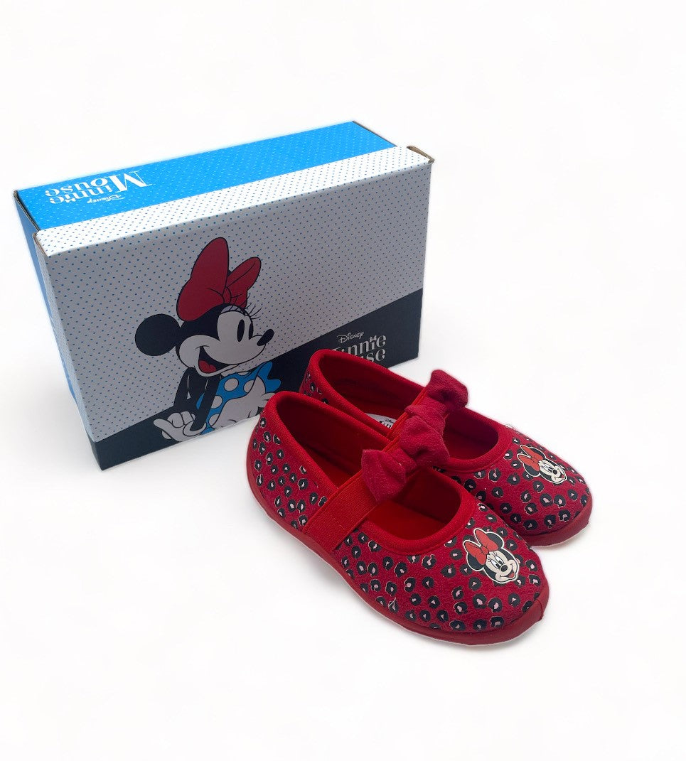 Pantoufles ballerine Minnie Mouse rouge - Fille
