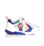 Baskets Enfant Super Mario Lumineuse Blanches & Bleues