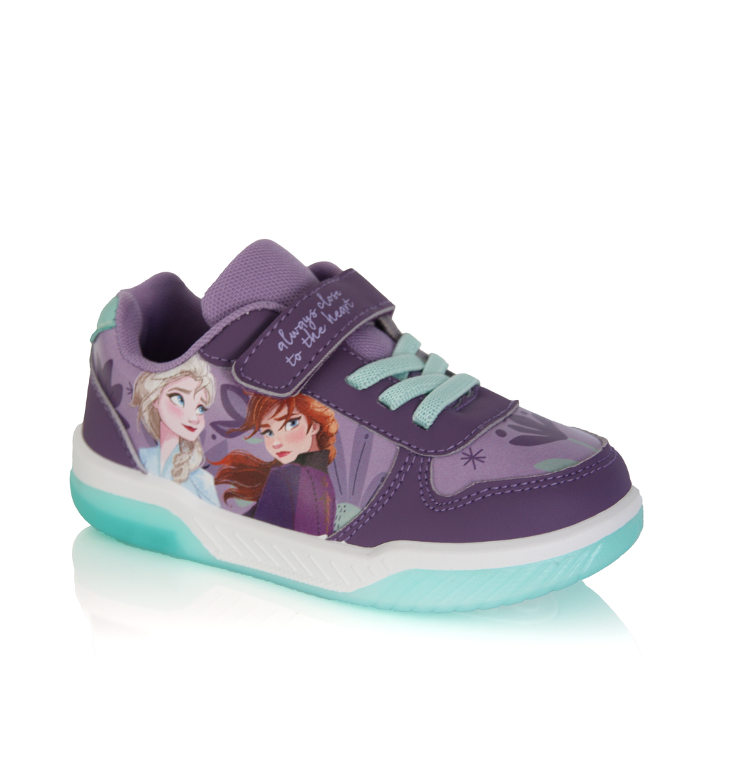 Baskets Lumineuse Fille Disney La Reine des Neiges Anna & Elsa violette