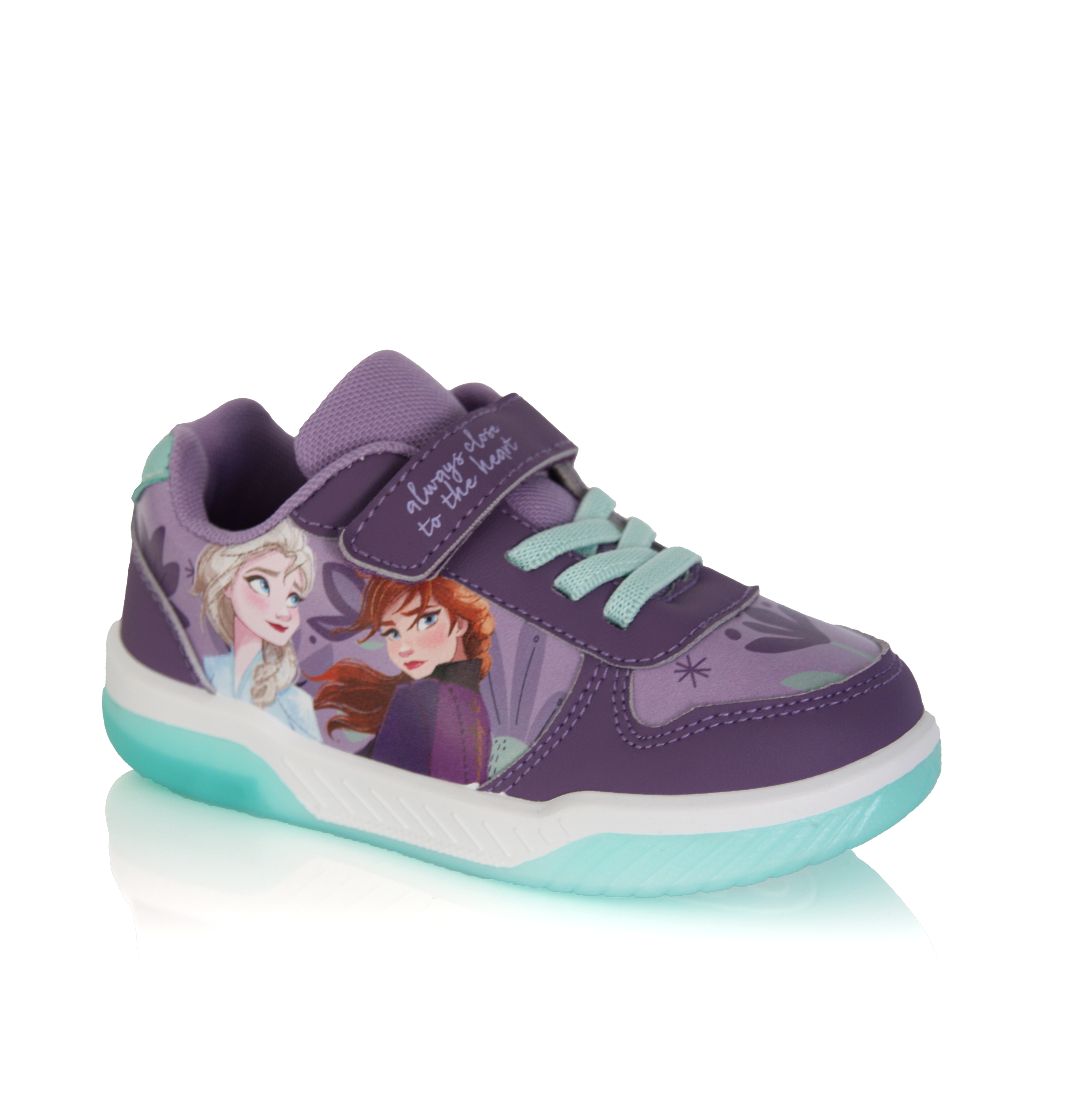 Baskets Lumineuse Fille Disney La Reine des Neiges Anna & Elsa violette