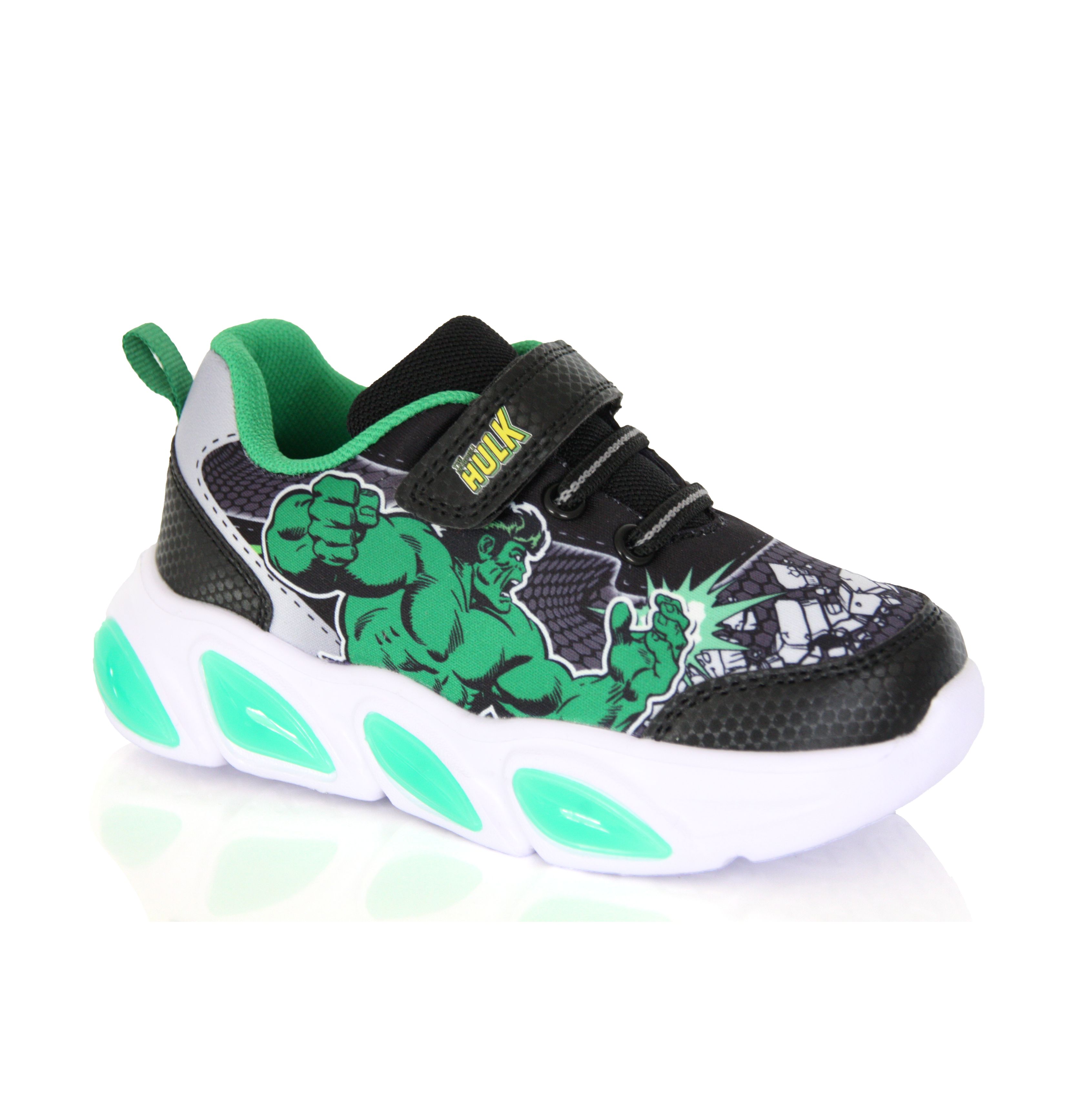 Basket Hulk Marvel Lumineuse Noir et verte