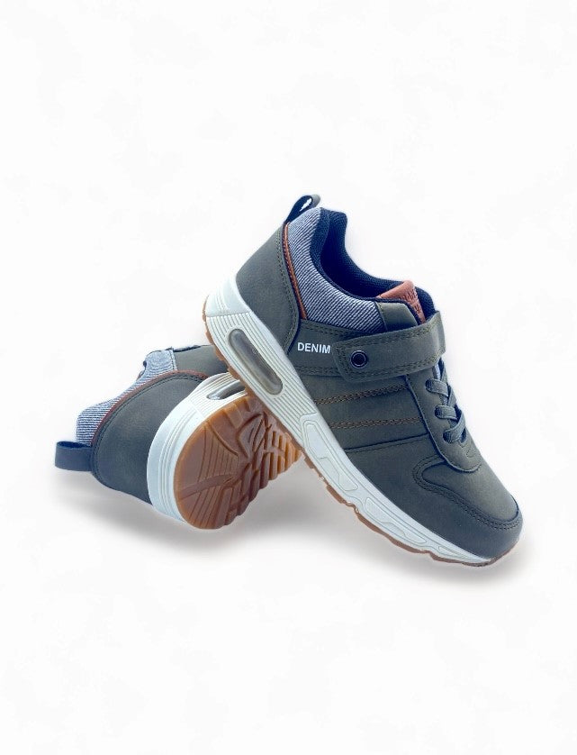 Basket urbaine Sprox couleur olive à scratch type Denim à scratch - Unisexe