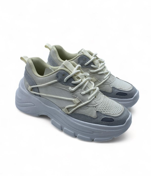 Basket Sprox empiècement grise Femme